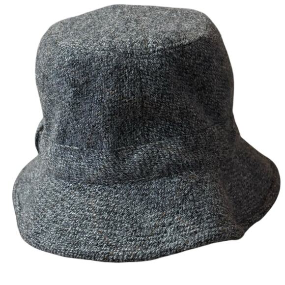 Brooks Brothers Italian Wool Tweed Bucket Hat Charcoal Gray Medium (7 1/8) - Picture 2 of 6